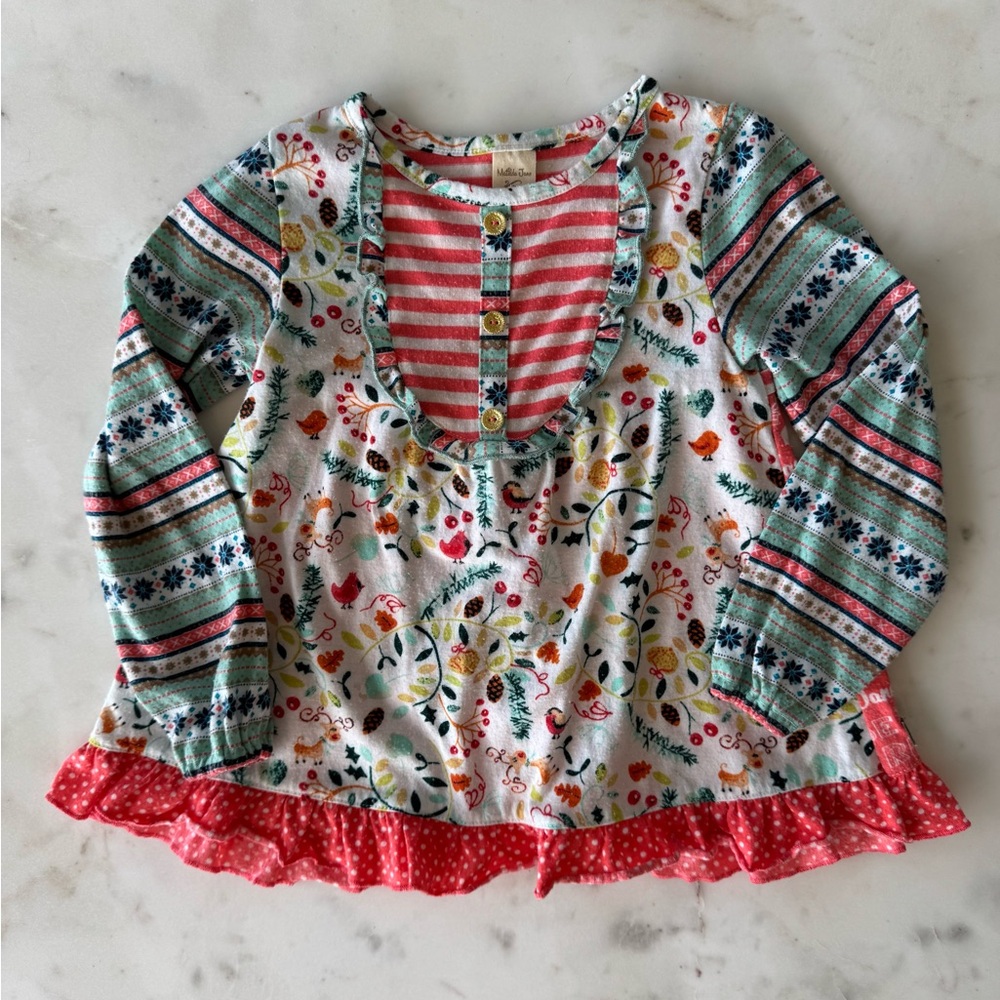 Matilda Jane woodsy Christmas PJ top